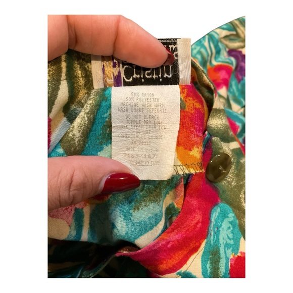 Cristin Stevens Women’s Vintage Multicolor Floral Top and Shorts Set Size M - Picture 10 of 15